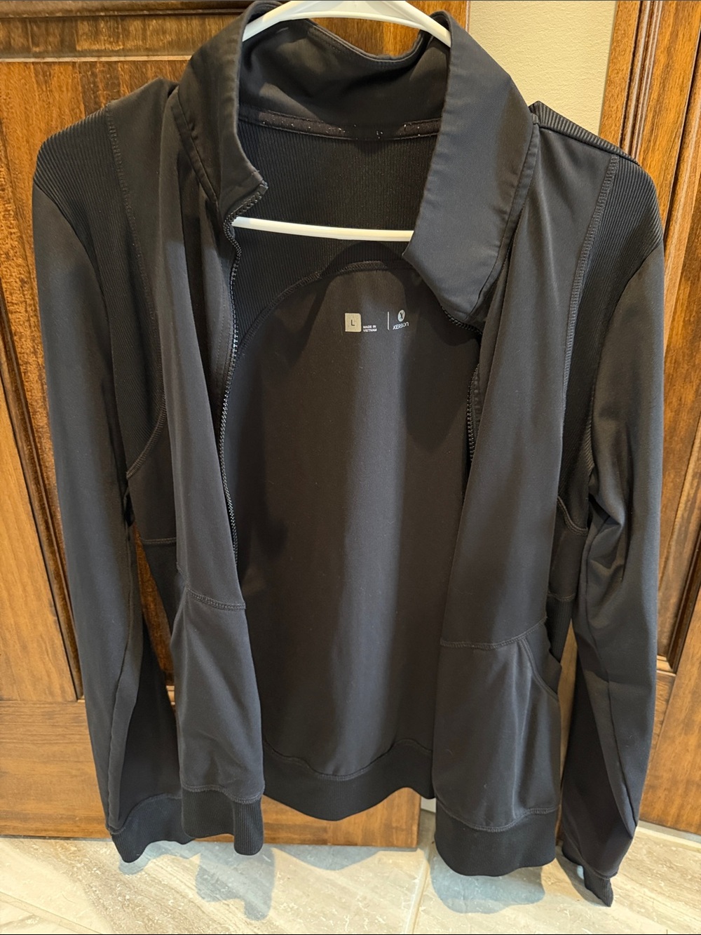Xersion Black Lightweight Zip-Front Utility Jacket